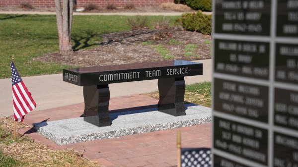 photo of reflection bench at Memorial