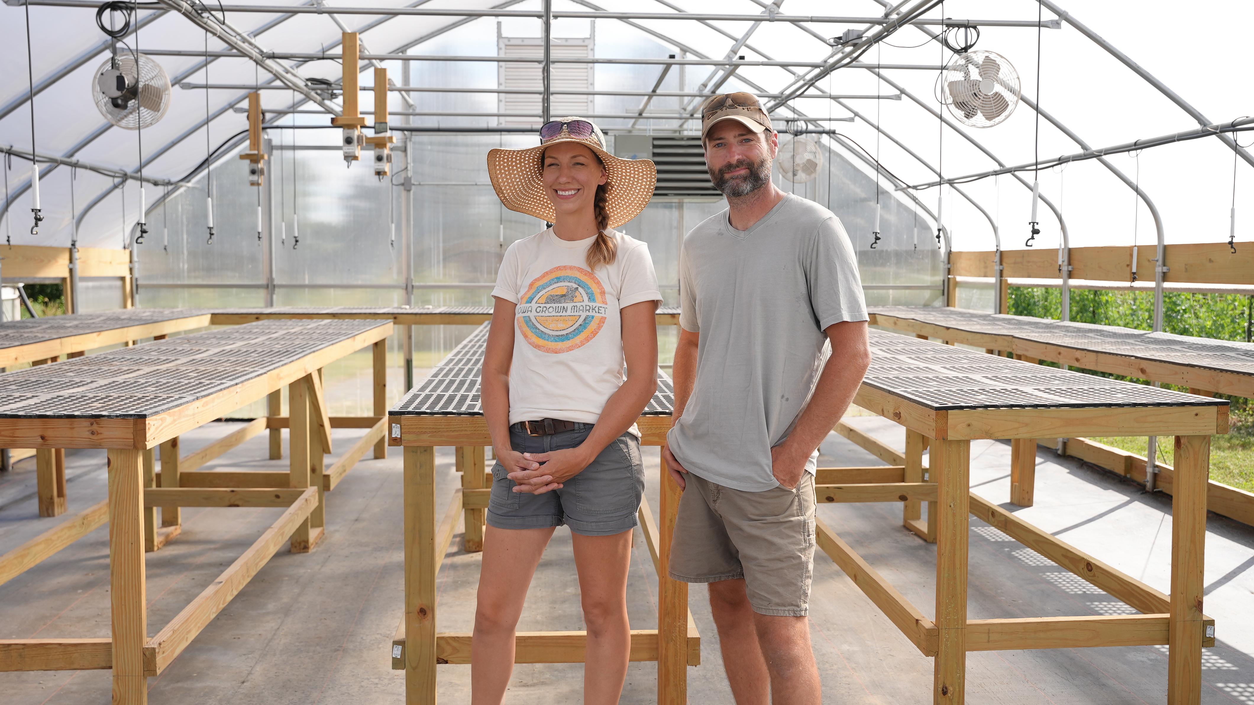 Iowa Grown Market in greenhouse