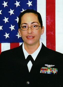Deborah Miller's updated Navy photo with her stripes on her uniform