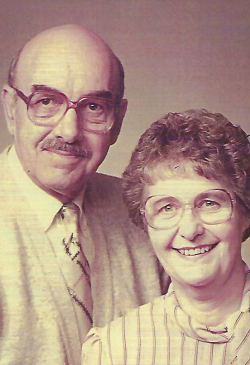 Donald Rhoades with his wife, Shirley