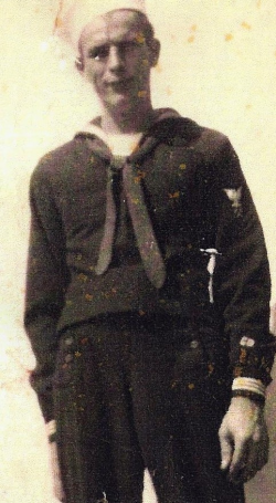 Herbert Kraemer standing wearing his Navy uniform