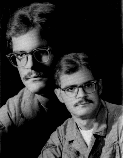 Larry Cookman professional photo with shadow of himself in the background