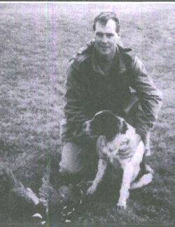 Mark Tomash with his dog