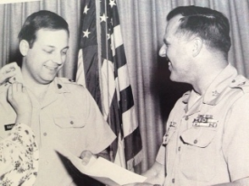 Donald Racheter with a fellow solider