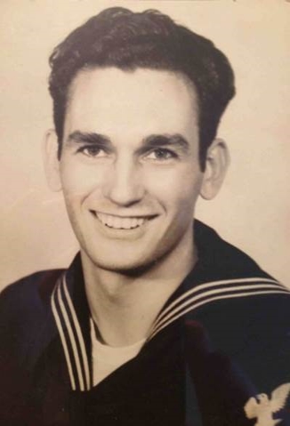 Robert Houseal smiling wearing his Coast Guard uniform