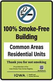 image of smoke free homes signage