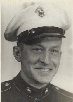 Paul Scherrer wearing his Marine uniform
