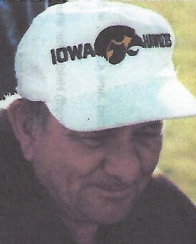Virgil Burnett wearing an Iowa Hawkeye's hat