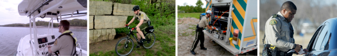 Collage of sheriff deputies in their various job duties