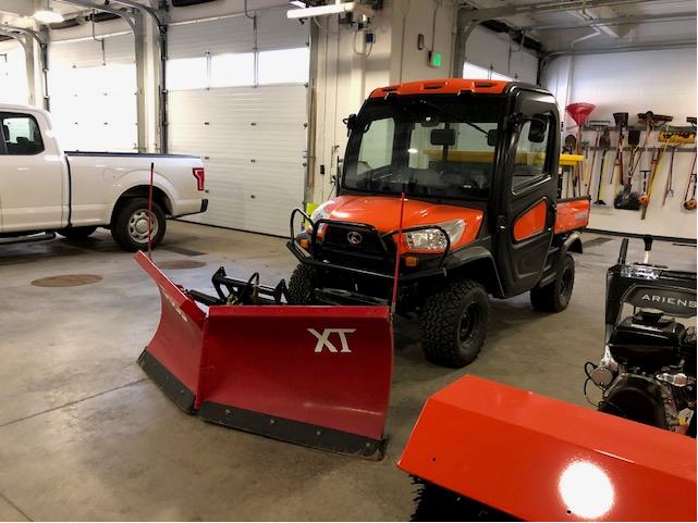 Photo of a snow blade used to remove snow from public areas