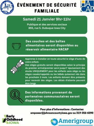 Family Safety Event Flyer French